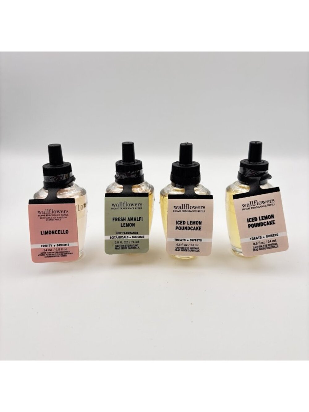 Bath & Body Works Wallflower Mixed Lemon Scents Refills 4 Pack Amalfi Pound Cake